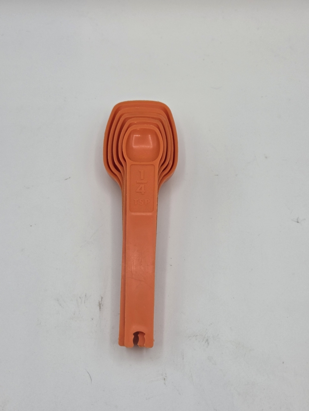 Vintage Tupperware Orange Measuring Spoon Set